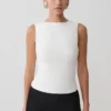 Kyra Open Back Scuba Crepe Top – White Kyra Open Back Scuba Crepe Top – White