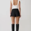Kyra Open Back Scuba Crepe Top – White Kyra Open Back Scuba Crepe Top – White