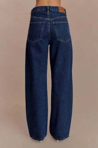 Laina Mid Rise Diamante Denim Jeans – Midnight Blue