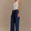 Laina Mid Rise Diamante Denim Jeans – Midnight Blue Laina Mid Rise Diamante Denim Jeans – Midnight Blue