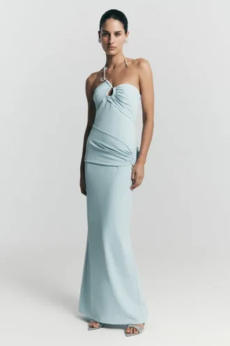 Lalia Teardrop Maxi Dress – Powder Blue