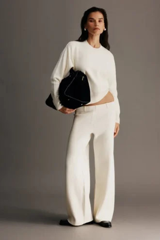 Lauren Knit Trouser – Ivory