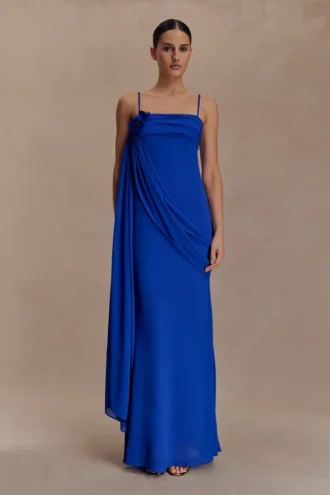 Leena Chiffon Maxi Dress – Cobalt