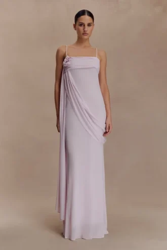 Leena Chiffon Maxi Dress – Light Lilac