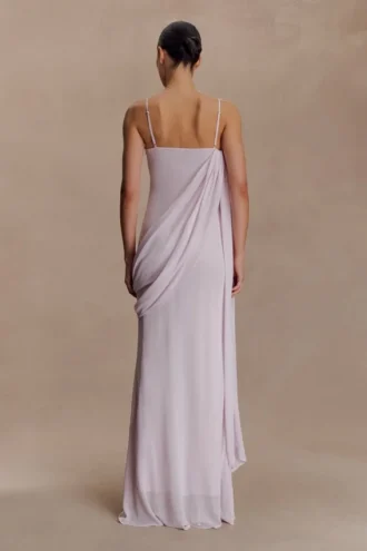 Leena Chiffon Maxi Dress – Light Lilac