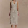 Lenore Silk Lace Halter Midi Dress – Ivory Lenore Silk Lace Halter Midi Dress – Ivory