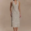 Lenore Silk Lace Halter Midi Dress – Ivory Lenore Silk Lace Halter Midi Dress – Ivory