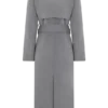 Levi Long Trench Wool Coat – Grey Marle Levi Long Trench Wool Coat – Grey Marle