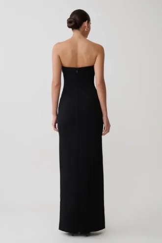 Lianne Strapless Maxi Dress – Black