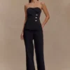 Lindie Straight Leg Suiting Pants – Black Lindie Straight Leg Suiting Pants – Black
