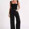 Linley Recycled Nylon Long Line Top – Black Linley Recycled Nylon Long Line Top – Black