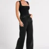 Linley Recycled Nylon Long Line Top – Black Linley Recycled Nylon Long Line Top – Black