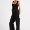 Linley Recycled Nylon Long Line Top – Black Linley Recycled Nylon Long Line Top – Black
