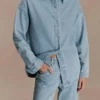 Lioda Oversized Denim Shirt – 80’S Blue Lioda Oversized Denim Shirt – 80’S Blue