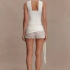 Liora Crochet Shorts With Knit Overlay – Ivory Liora Crochet Shorts With Knit Overlay – Ivory