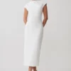 Lorena Cotton Midi Dress – White Lorena Cotton Midi Dress – White