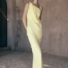 Lorieanne Draped Maxi Dress – Lemon Lorieanne Draped Maxi Dress – Lemon