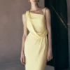 Lorieanne Draped Maxi Dress – Lemon Lorieanne Draped Maxi Dress – Lemon