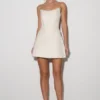 Lorrie Tweed Corset Mini Dress – White Lorrie Tweed Corset Mini Dress – White