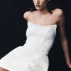 Lorrie Tweed Corset Mini Dress – White Lorrie Tweed Corset Mini Dress – White