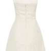 Lorrie Tweed Corset Mini Dress – White Lorrie Tweed Corset Mini Dress – White