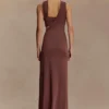 Lottie Slinky Maxi Dress With Split – Chocolate Lottie Slinky Maxi Dress With Split – Chocolate