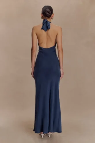 Louisiana Halter Maxi Dress – Navy