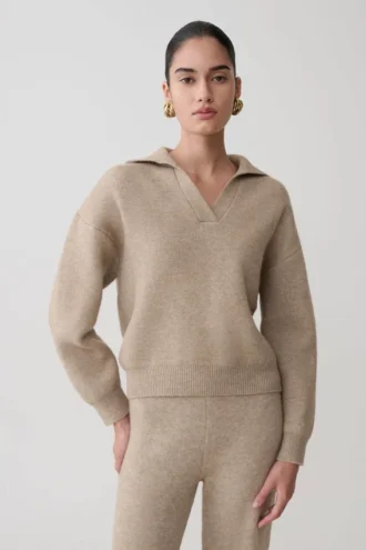 Luca Knit Jumper – Beige Marle