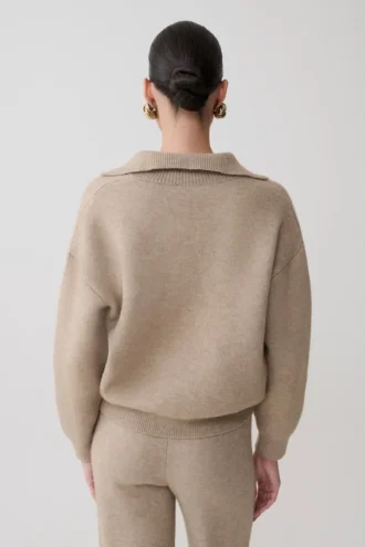 Luca Knit Jumper – Beige Marle