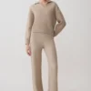 Evan Knit Wide Leg Pants – Beige Marle Evan Knit Wide Leg Pants – Beige Marle