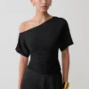Luu Off Shoulder Slinky Top – Black