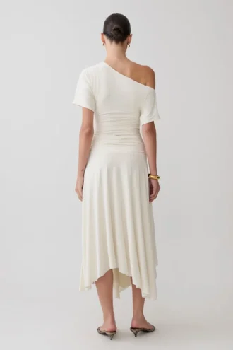 Luu Slinky Midi Skirt – Ivory