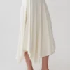 Luu Slinky Midi Skirt – Ivory