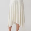 Luu Slinky Midi Skirt – Ivory
