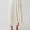 Luu Slinky Midi Skirt – Ivory