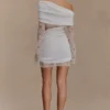 Luxie Lace Knit Mini Dress – Ivory