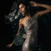 Lyle One Shoulder Glow Mesh Mini Dress – Silver Lyle One Shoulder Glow Mesh Mini Dress – Silver