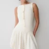 Mackenzie Sleeveless Pleated Mini Dress – Ivory Mackenzie Sleeveless Pleated Mini Dress – Ivory