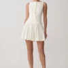 Mackenzie Sleeveless Pleated Mini Dress – Ivory Mackenzie Sleeveless Pleated Mini Dress – Ivory