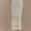 Madeline Scallop Knit Midi Skirt – Ivory Madeline Scallop Knit Midi Skirt – Ivory
