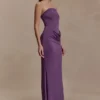 Madison Strapless Slinky Maxi Dress – Purple Madison Strapless Slinky Maxi Dress – Purple