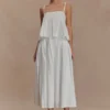 Mae A-Line Midi Skirt – White Mae A-Line Midi Skirt – White