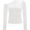Maelle Off Shoulder Long Sleeve Top – Ivory