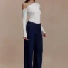 Maelle Off Shoulder Long Sleeve Top – Ivory