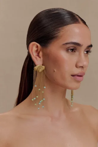Maia Chandelier Earrings – Gold