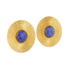 Maisie Round Gemstone Earrings – Gold