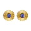 Maisie Round Gemstone Earrings – Gold