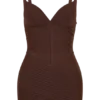 Maison Bandage Knit Mini Dress – Chocolate Maison Bandage Knit Mini Dress – Chocolate