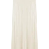 Makena Gathered Midi Skirt – Opal White