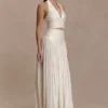 Makena Gathered Midi Skirt – Opal White